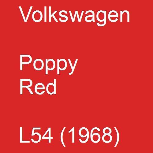 Volkswagen, Poppy Red, L54 (1968).